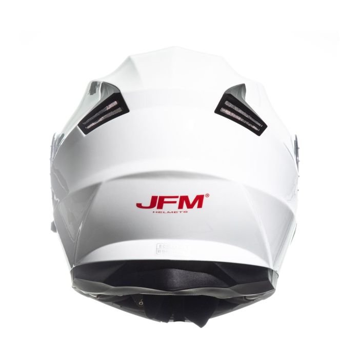 Casco Jfm Flip-up Apribile Doppia Visiera Bianco Lucido