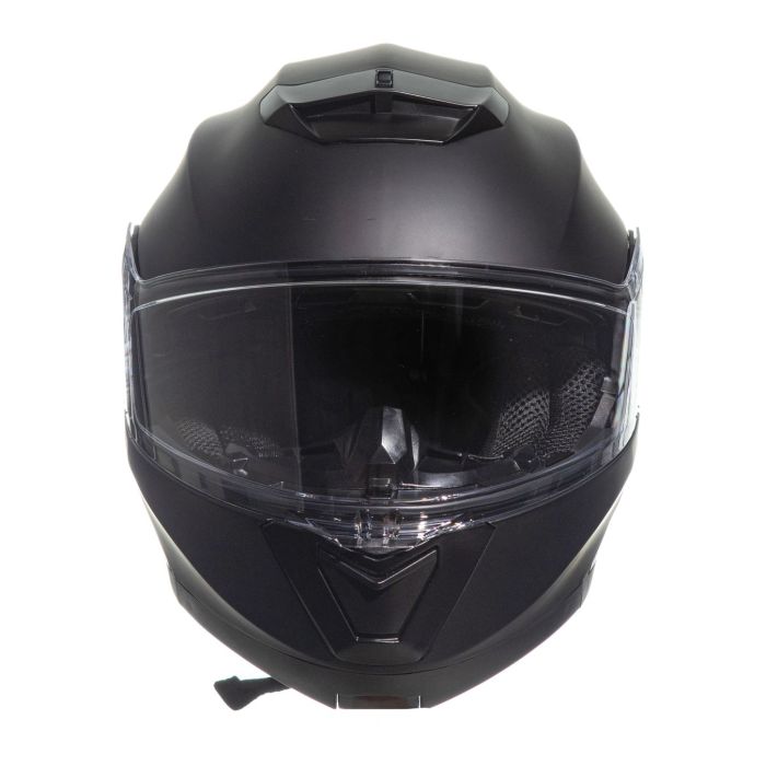 Casco Jfm Flip-up Apribile Doppia Visiera Nero Opaco