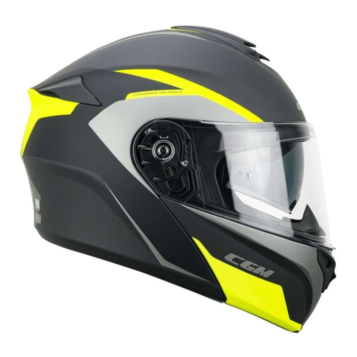 Casco Modulare Cgm 568g Ber Dresda Grafite Giallo Fluo