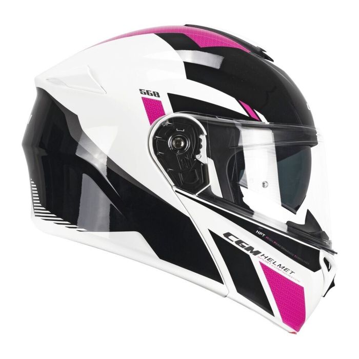 Casco Modulare Cgm 568s Ber Sport Nero Fucsia Fluo