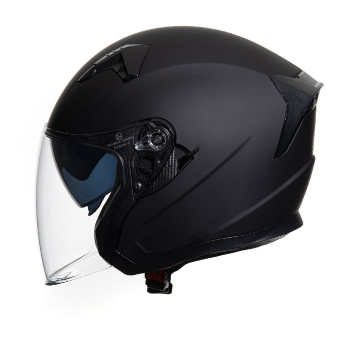 Casco Jet Con Doppia Visiera Mod. 530 Ece 06 Nero Opaco