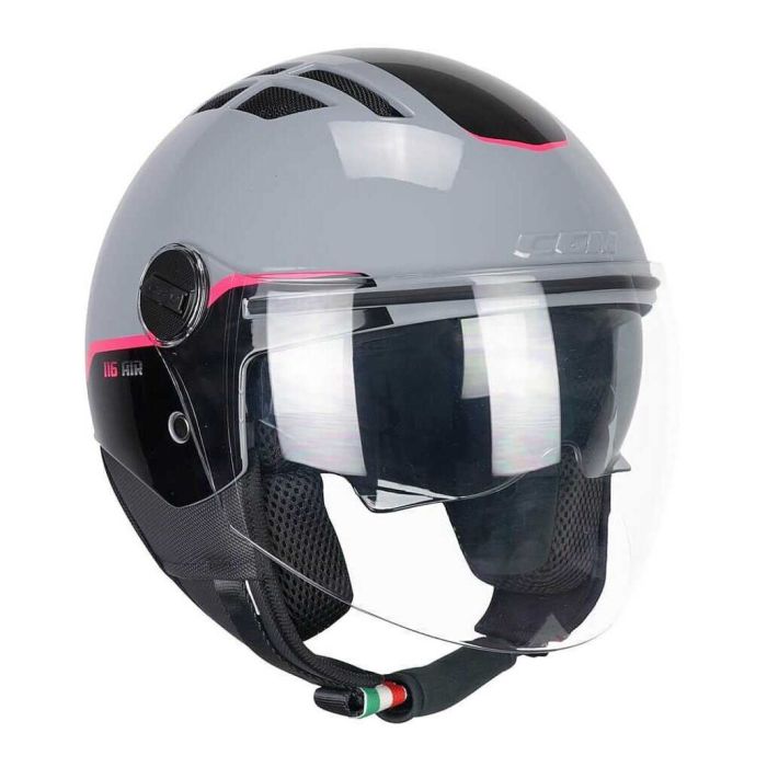 Casco Estivo Cgm 116a Air Mono Grigio Fucsia Fluo