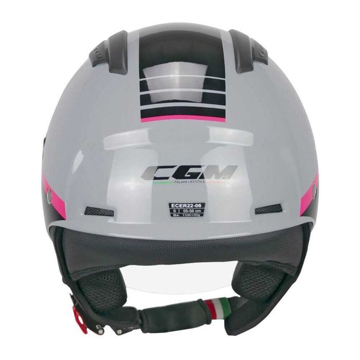 Casco Estivo Cgm 116a Air Mono Grigio Fucsia Fluo