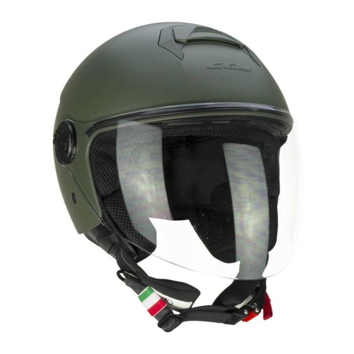 Casco Cgm 167a Flo Mono Visiera Lunga Verde Opaco