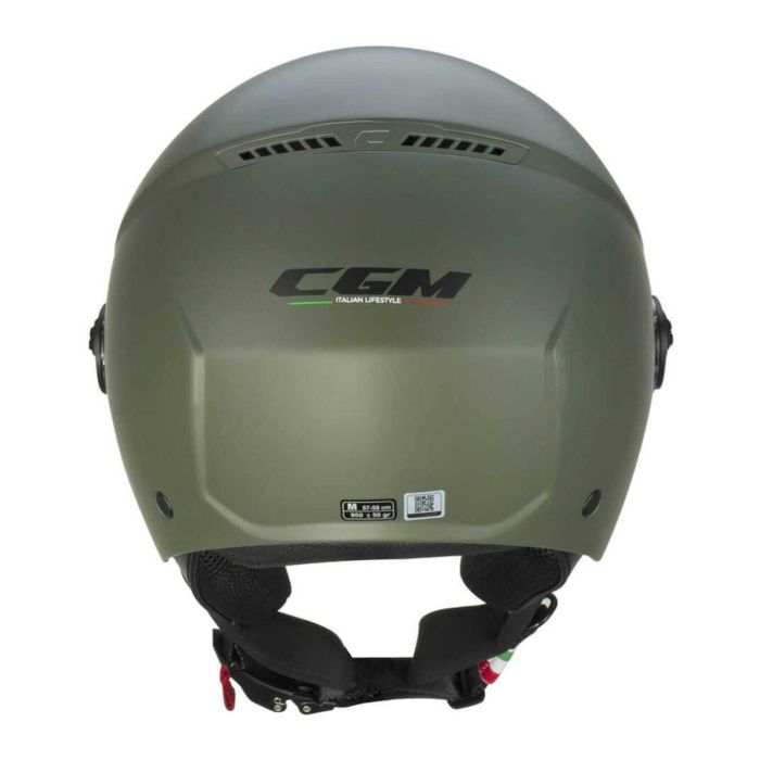 Casco Cgm 167a Flo Mono Visiera Sagomata Verde Opaco