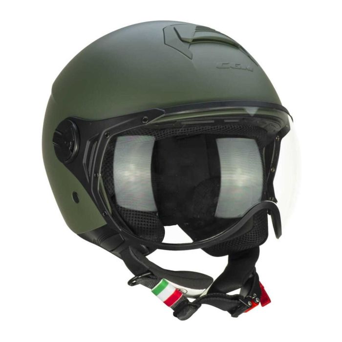 Casco Cgm 167a Flo Mono Visiera Sagomata Verde Opaco