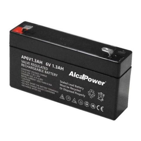 Batteria Al Piombo Ricaricabile AGM Per Servizi 6v 1,3 Ah