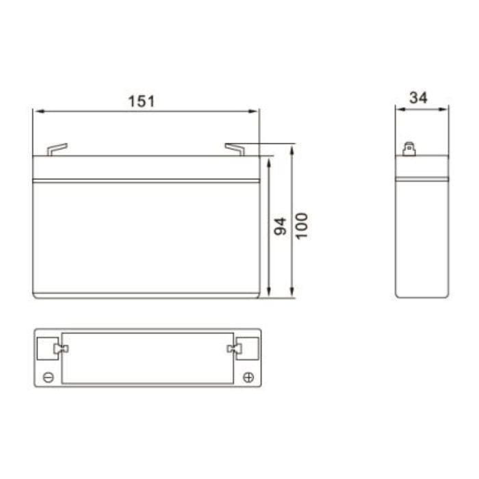 Batteria Al Piombo Ricaricabile AGM Per Servizi 6v 7 Ah