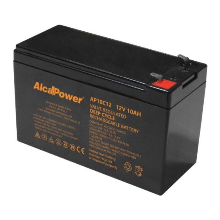 Batteria Al Piombo Ricaricabile AGM CICLICA Per Servizi 12v 10ah