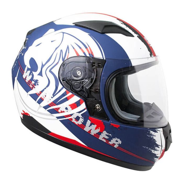 Casco Bambino Cgm 265g Lucky Wild Blu Bianco Opaco