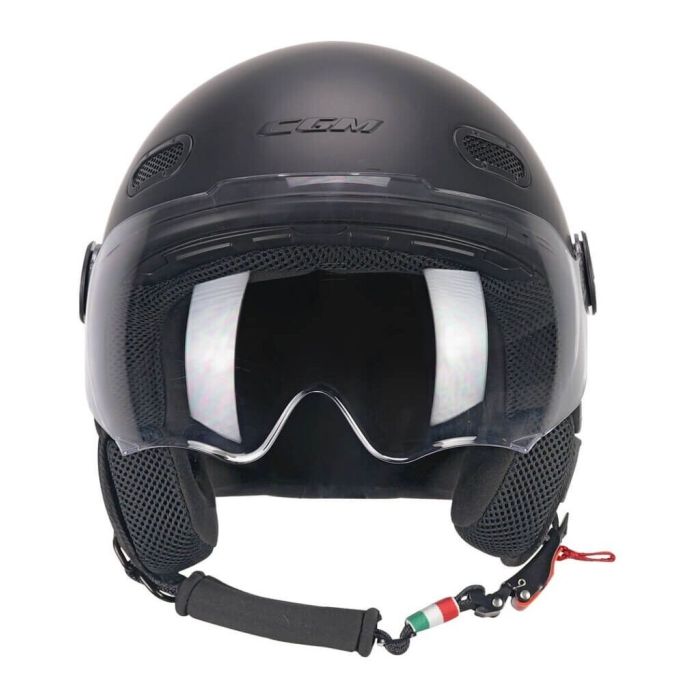 Casco Cgm 191a Pix Mono Visiera Sagomata Nero Opaco