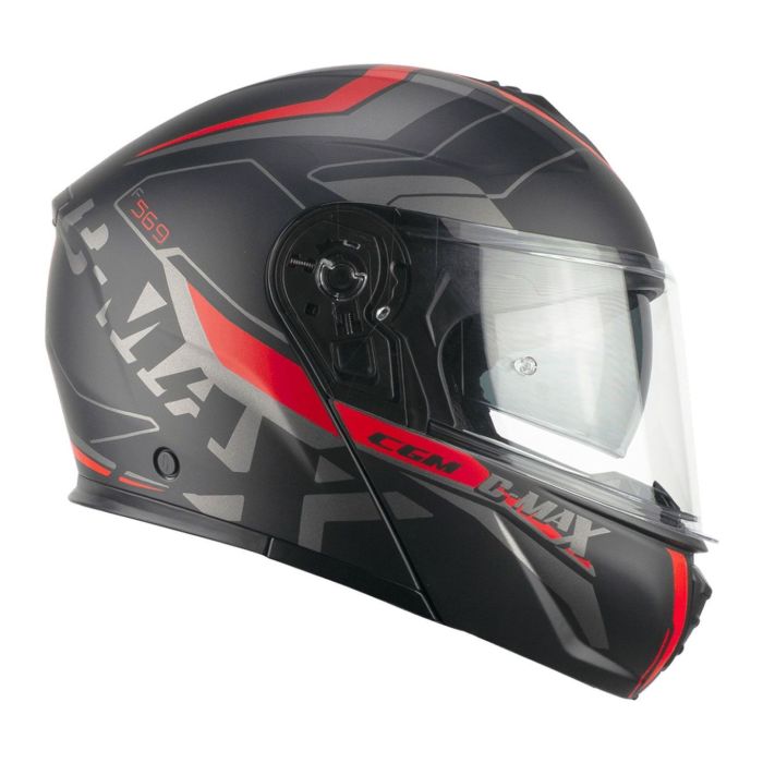Casco Modulare Cgm 569g C-max City Nero Rosso Opaco