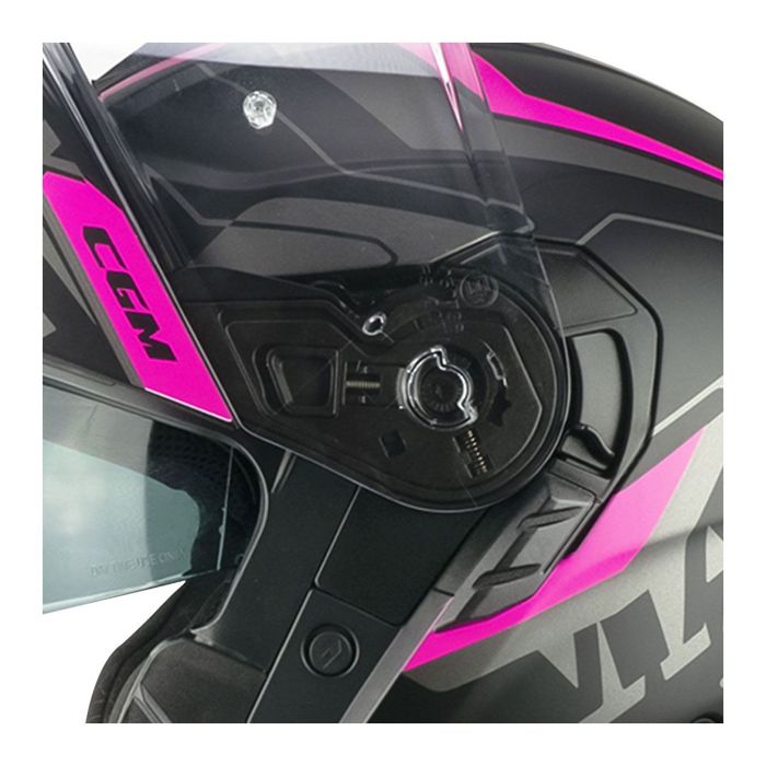 Casco Modulare Cgm 569g C-max City Nero Fucsia Fluo Opa