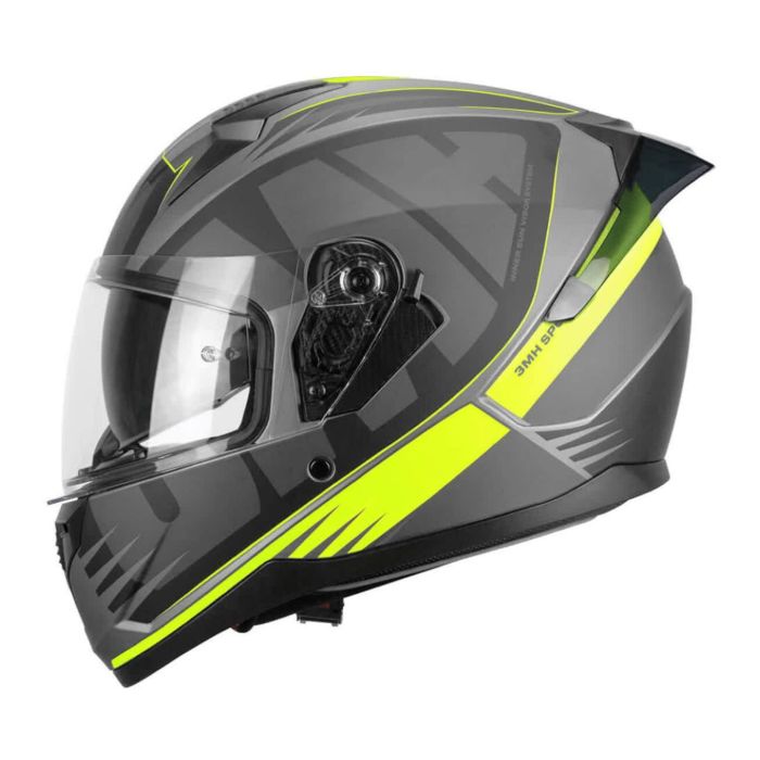 Casco Integrale Ska-p 3mhg Speeder Sport Nero Giallo Fluo Opa