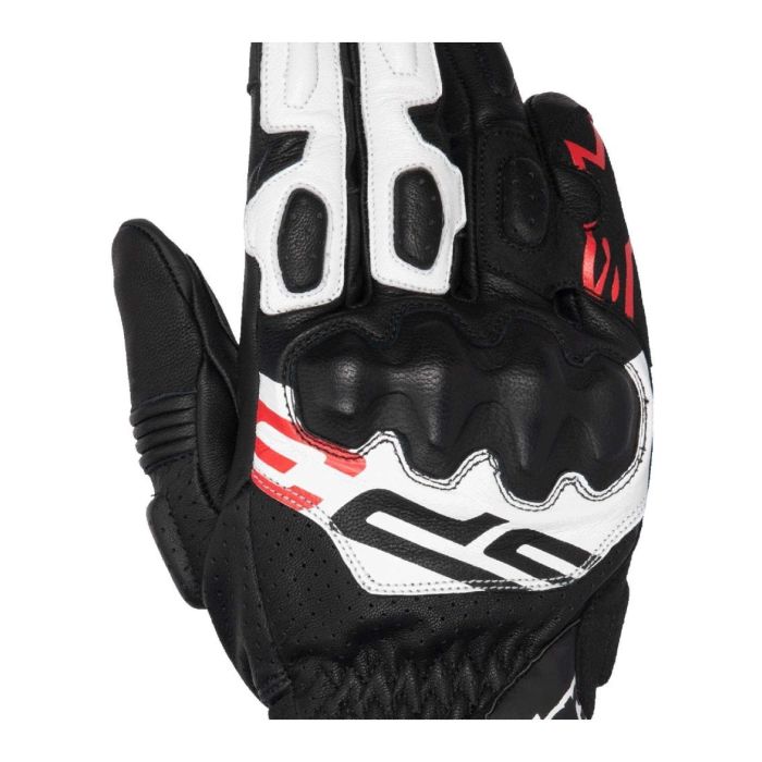 Guanti In Pelle Alpinestard Sp-3 Gloves Black White Red Fluo