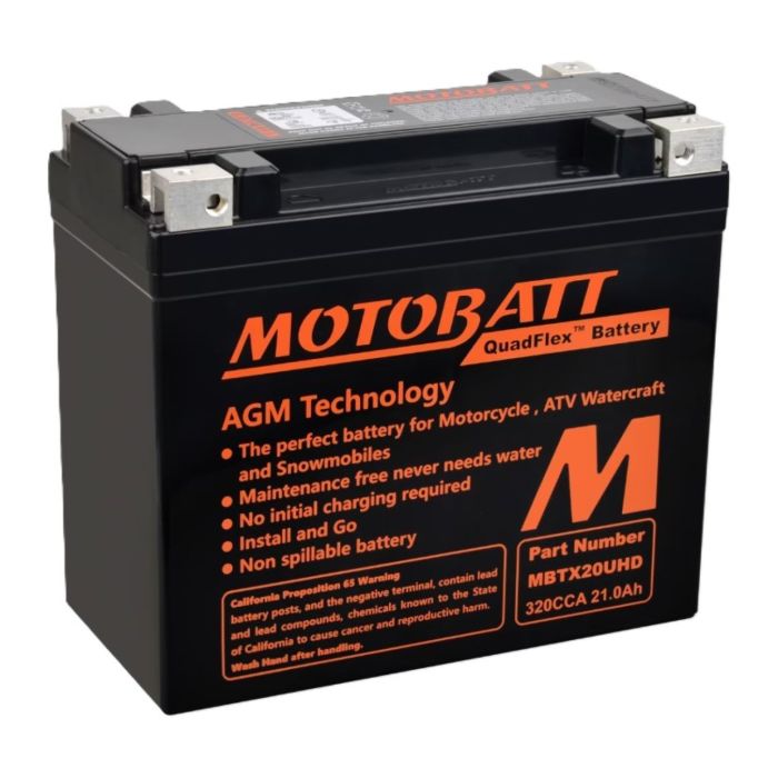 Batteria Agm Motobat 21 Ah Mbtx20uhd Potenziata Per Harley