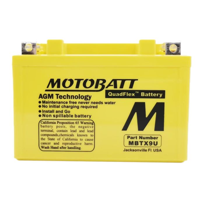 Batteria Potenziata Agm Motobatt 10,5 Ah Mbtx9u