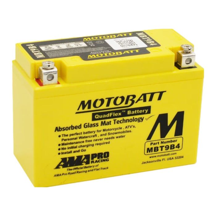 Batteria Potenziata Agm Motobatt 9 Ah Mbt9b4