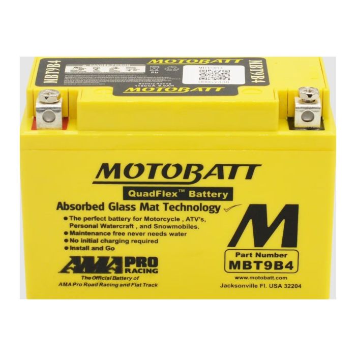 Batteria Potenziata Agm Motobatt 9 Ah Mbt9b4
