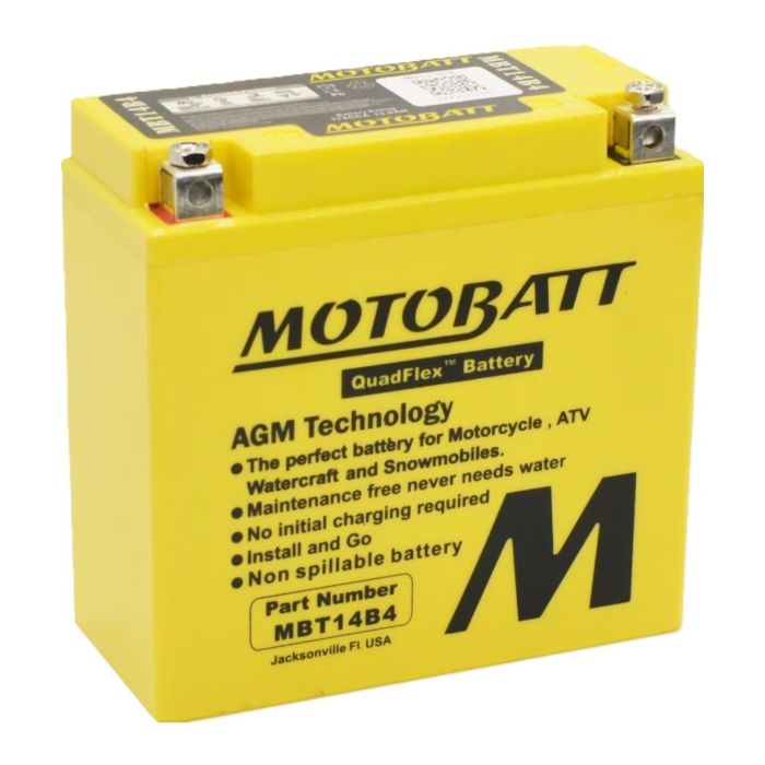 Batteria Potenziata Agm Motobatt 13 Ah Mbt14b4