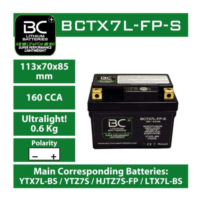 Batteria Litio Lifepo4 Bctx7l-fp-s
