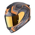 Casco Scorpion Exo-1400 Evo Ii Air Linart Nero Opaco-arancione