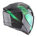 Casco Scorpion Exo-1400 Evo Ii Carbon Air Platted Nero-verde