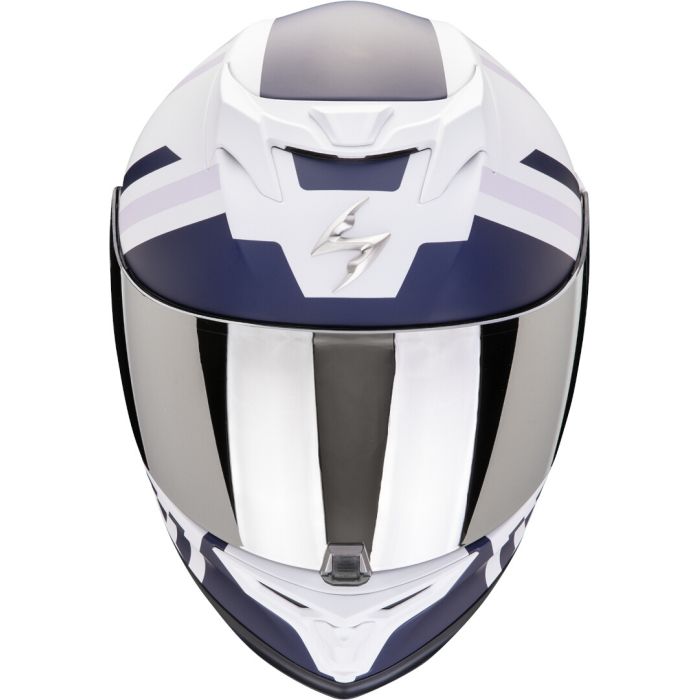 Casco Scorpion Exo-520 Evo Air Banshee Bianco Opaco-blu-pur