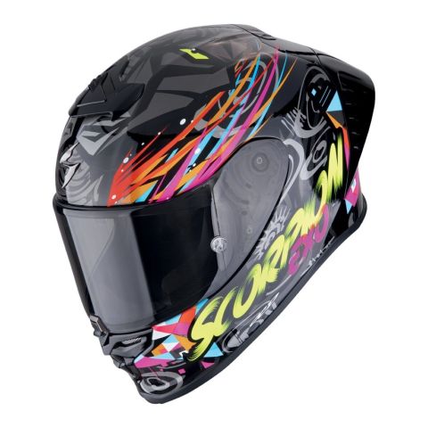Casco Scorpion Exo-r1 Evo II Air Savage Nero-blu-rosa