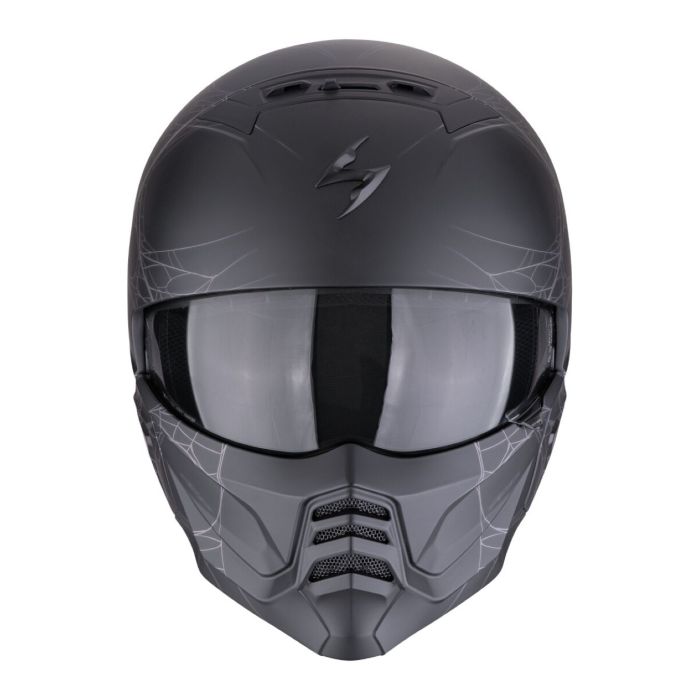 Casco Scorpion Exo-combat II Spiderweb Nero Opaco-argento