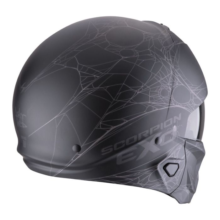 Casco Scorpion Exo-combat II Spiderweb Nero Opaco-argento