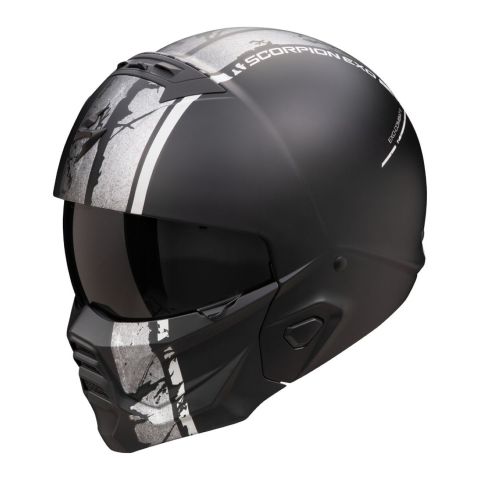 Casco Scorpion Exo-combat Ii Lord Nero Opaco-argento