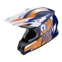 Casco Scorpion Vx-16 Evo Air Slanter Blu-arancia