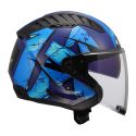 Casco Jet Ls2 Of600 Copter Ii Kanji Blue