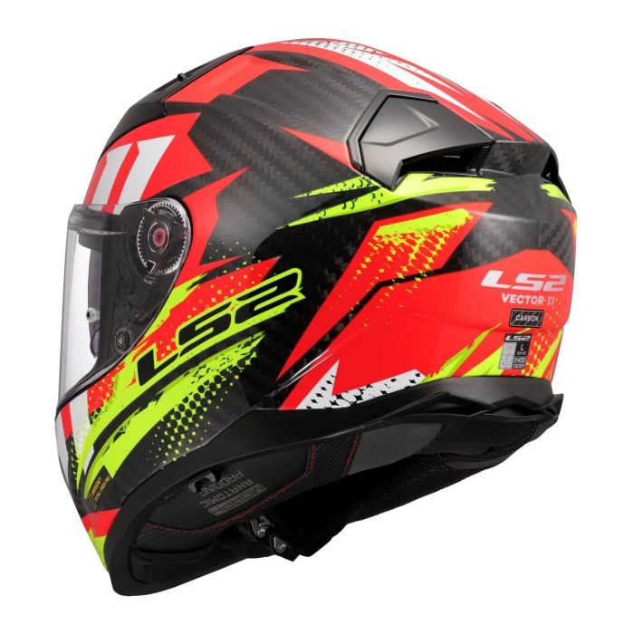 Casco Integrale Ls2 Ff811 Vector II Carbon Tantic Red H-v Yellow