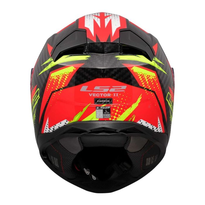 Casco Integrale Ls2 Ff811 Vector II Carbon Tantic Red H-v Yellow