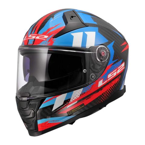 Casco Integrale Ls2 Ff811 Vector II Carbon Tantic Red Blue