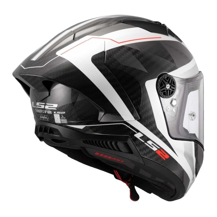 Casco Integrale Ls2 Ff805 Thunder Gp Aero Raute White Grey
