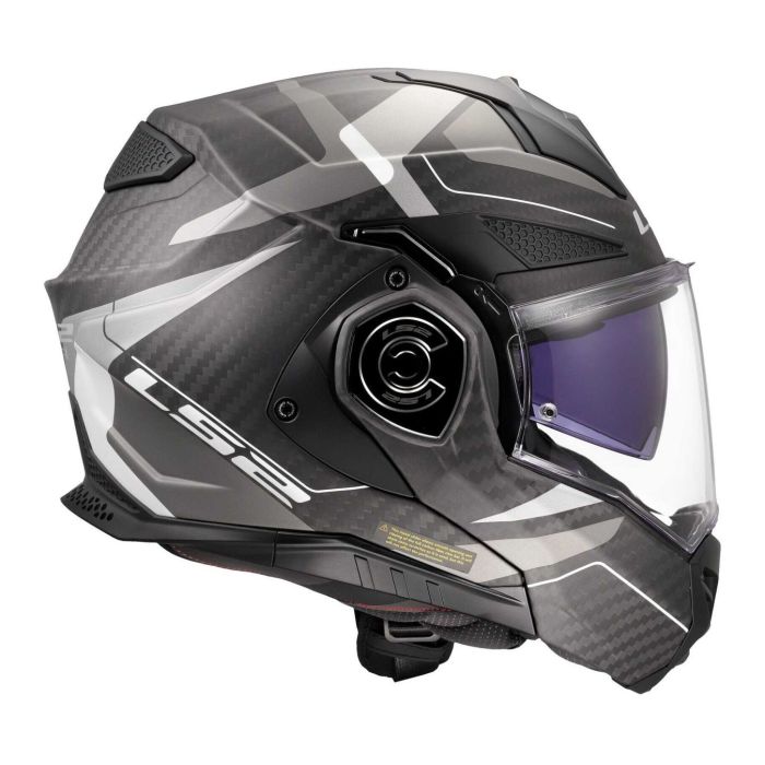 Casco Ribaltabile Ls2 Ff901 Advant X Carbon Horizon Silver Grey