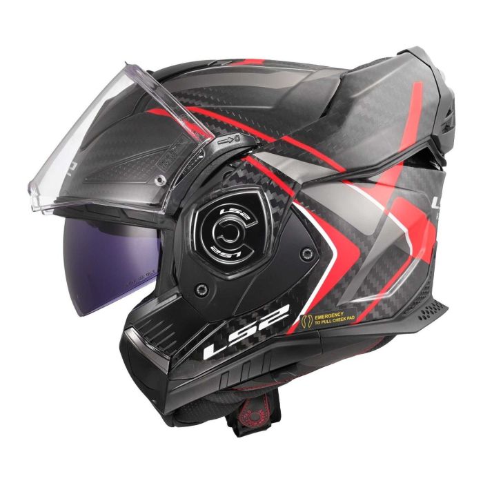Casco Ribaltabile Ls2 Ff901 Advant X Carbon Future II Red