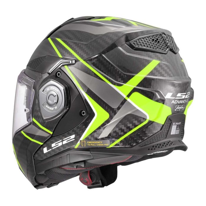 Casco Ribaltabile Ls2 Ff901 Advant X Carbon Future II H-v Yellow