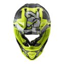 Casco Off Road Ls2 Mx437 Fast II Mini Crusher Black Yellow