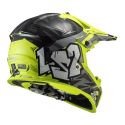 Casco Off Road Ls2 Mx437 Fast II Mini Crusher Black Yellow