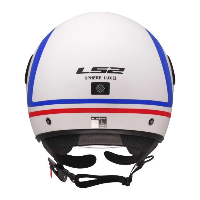 Casco Jet Ls2 Of558 Sphere Lux II Urby White Blue Red