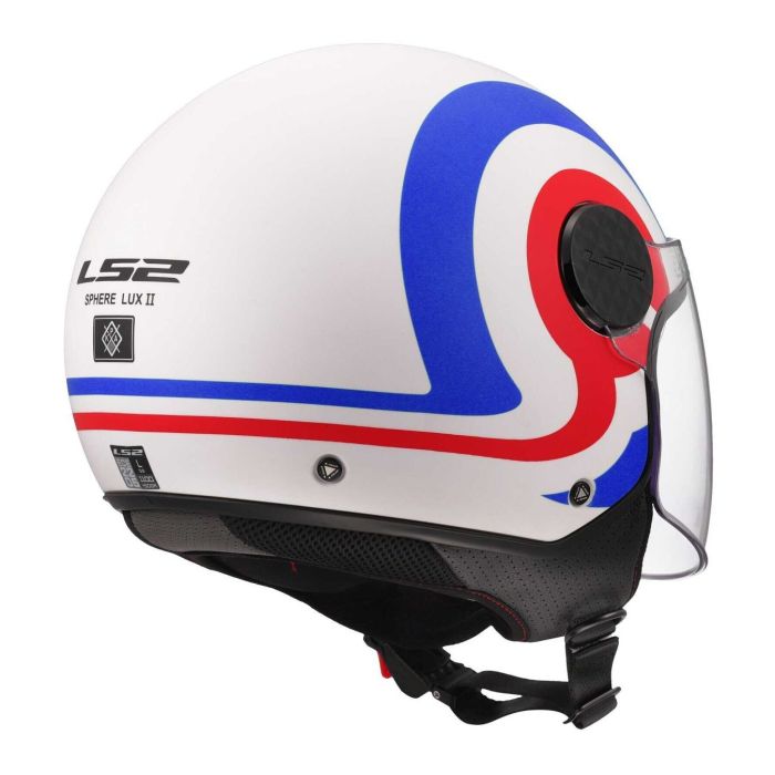 Casco Jet Ls2 Of558 Sphere Lux II Urby White Blue Red