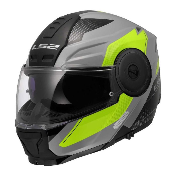 Casco Modulare Ls2 Ff902 Scope II Duria Grey H-v Yellow