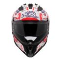 Casco Adventure Ls2 Mx702 Pioneer Ii Fantasy White Red Blue