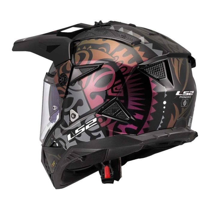 Casco Adventure Ls2 Mx702 Pioneer Ii Rangi Black