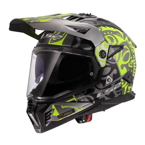 Casco Adventure Ls2 Mx702 Pioneer II Rangi H-v Yellow