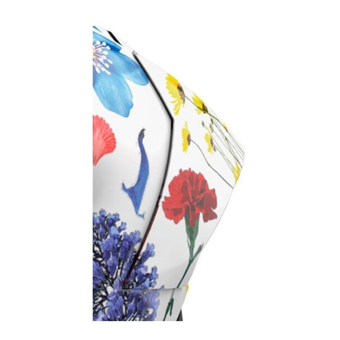 Ls2 Ff805 Spoiler Matt Carbon flowers White